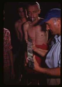 Bronze strap recovered from the Antikythera Shipwreck by Cousteau in 1953. Courtesy MIT Museum, Harold Edgerton Collection